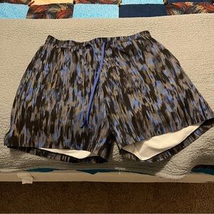 Lululemon | Medium | Black/Blue | 5in Pool Shorts
